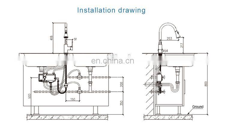 fashion sensor kitchen hot and cold water above sensor hands free  faucet