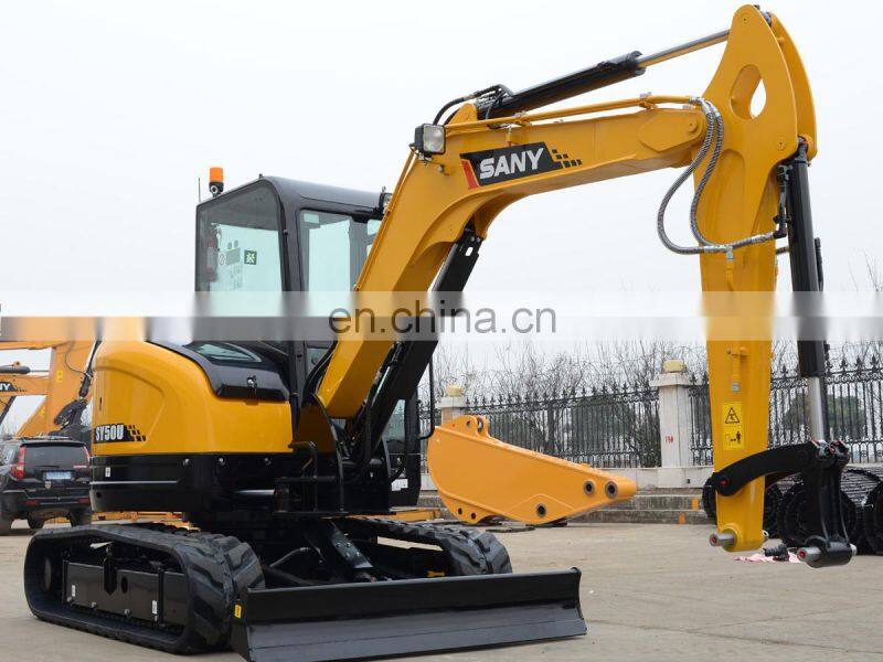 China SANY SY50C 5 tons Small Mini Excavator digging machinery for sale