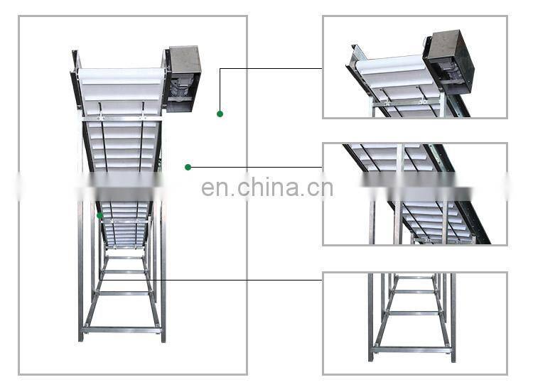 Commercial cheap price automatic plastic-steel food elevator conveyor belt equipment