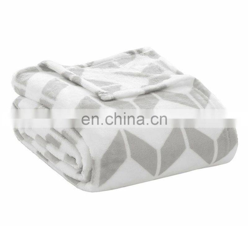 Customized Super Soft Polyester Warm Soft Polyester Flannel Blanket