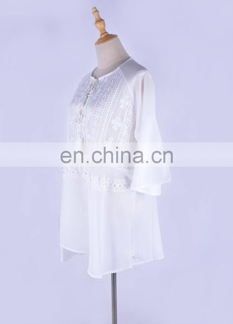 Chiffon Lace Beach Cover up Tunic for Beach Swimsuit cover up Kaftan Sarong Pareo de Plage Beach wear Women Top