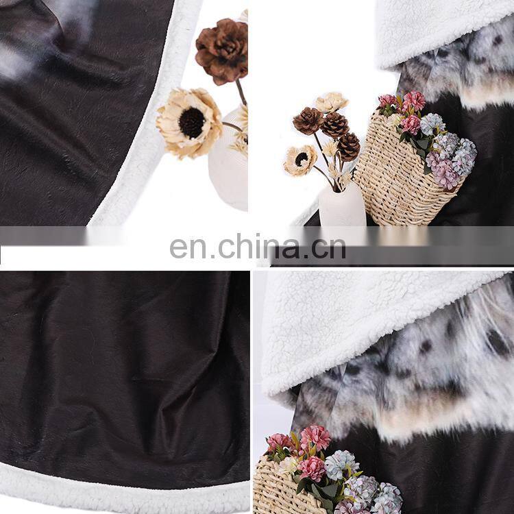 Cheaper Price Custom Tiger Print micro mink sherpa fleece 3d blanket throw