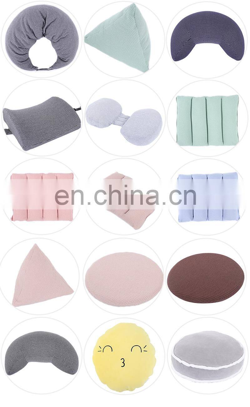 2019 trending products custom room office and car seat chair pad brown multi functional round cushion with hidden zipper