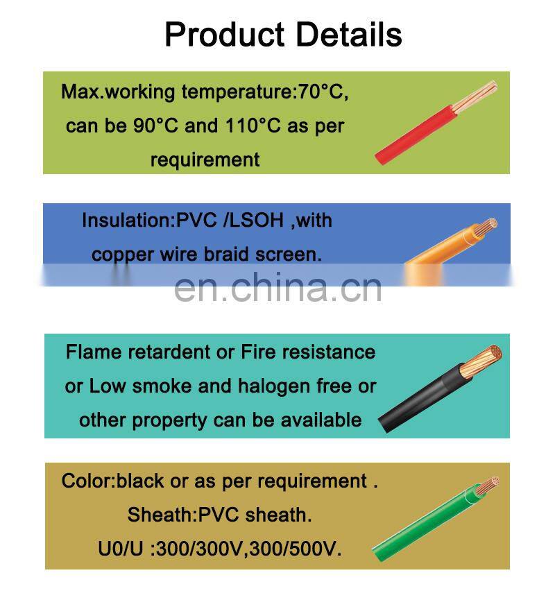600V Copper Conductor 2.5mm THHN /THWN PVC/Nylon Cable