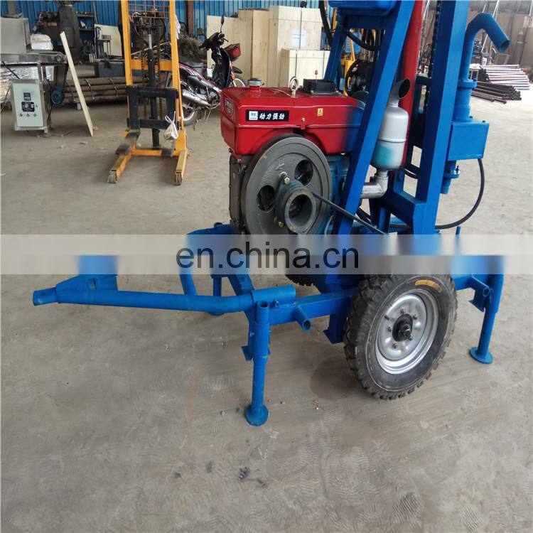 Hydraulic Small Water Borewell Drilling Machine With Fast Move Function 20HP Diesel engine provide power