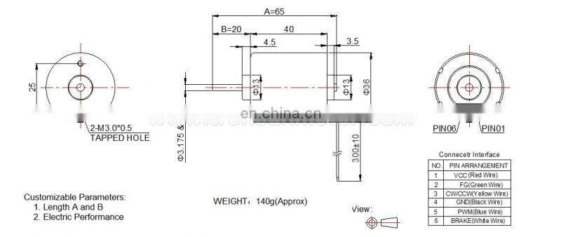 36*40mm High Quality high torque brushless dc motor 12v 24v BL3640