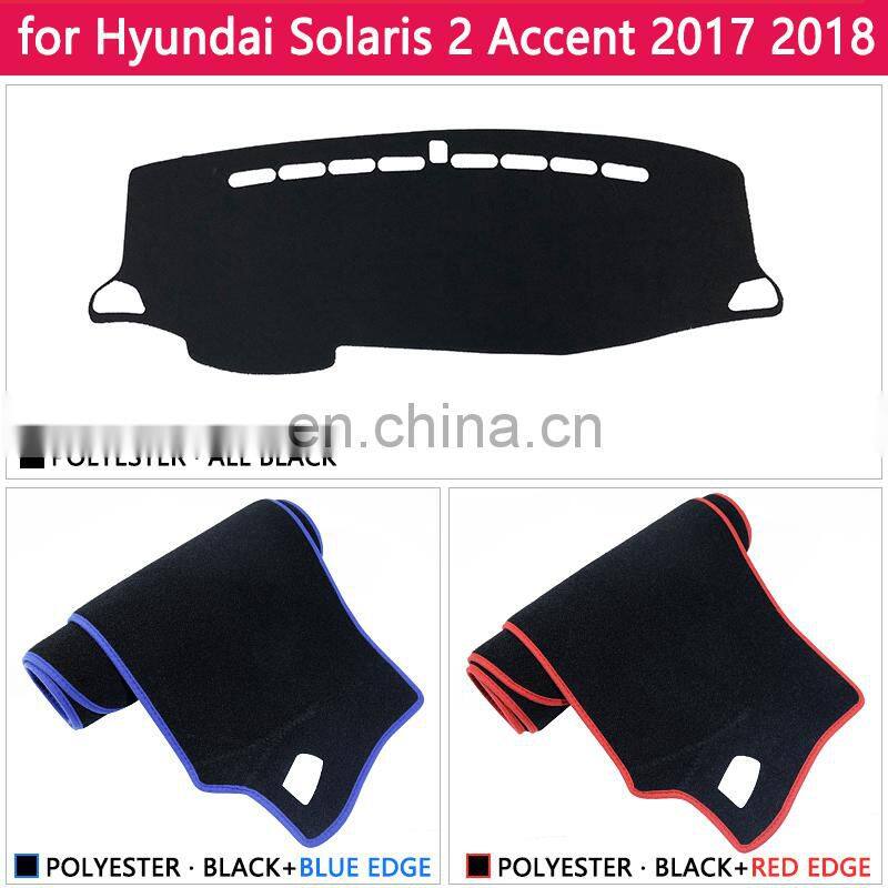 for Hyundai Solaris 2 Accent 2017 2018 HC Anti-Slip Mat Dashboard Cover Pad Sunshade Dashmat Protect Carpet Rug Accessories Cape