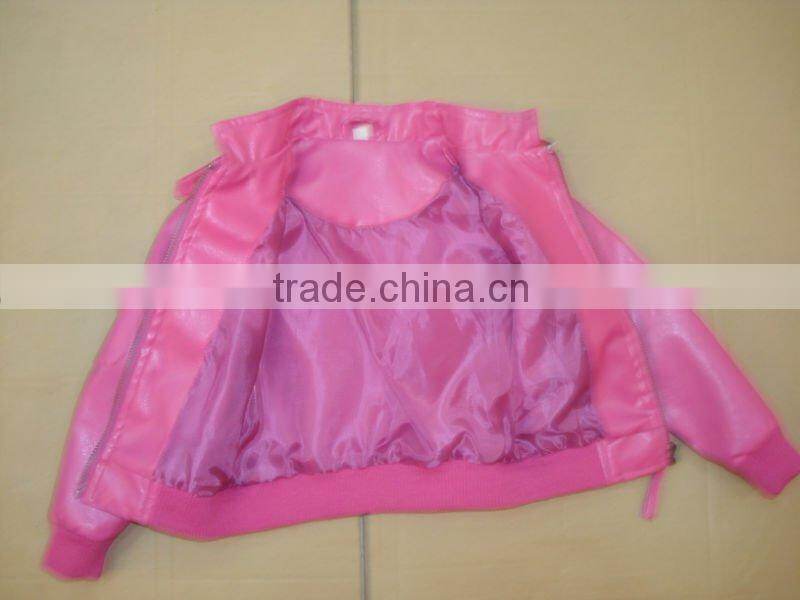 Girls fashion washed PU spring jackets