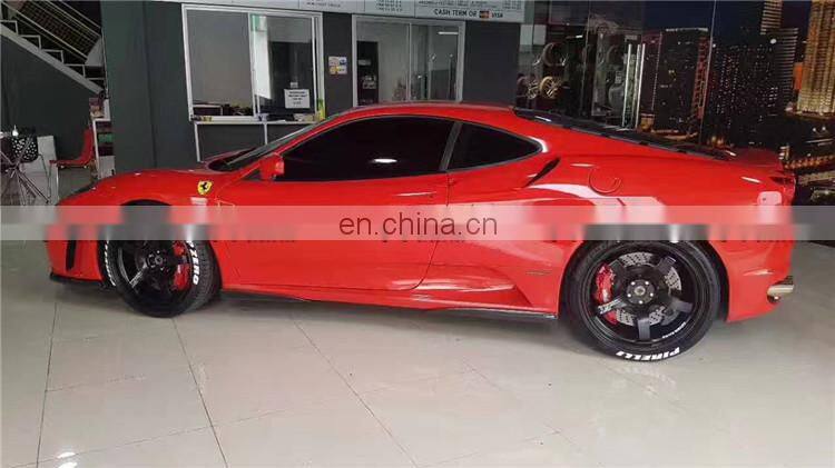 Beautiful carbon fiber HM style body kit for Ferrari F430 front spoiler rear spoiler side skirts and wing spoiler