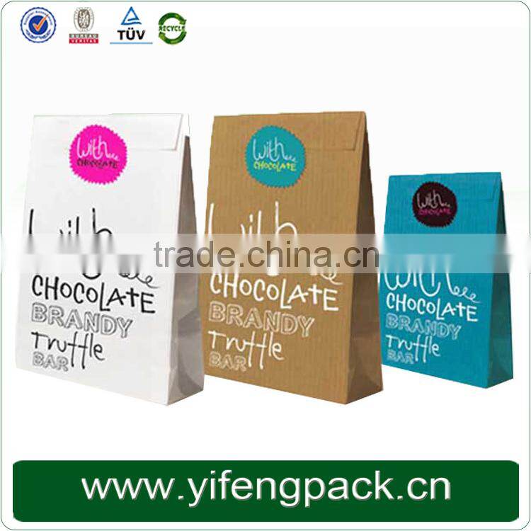 Popcorn bags,kraf, food grade brown paper bag,paper bags for food