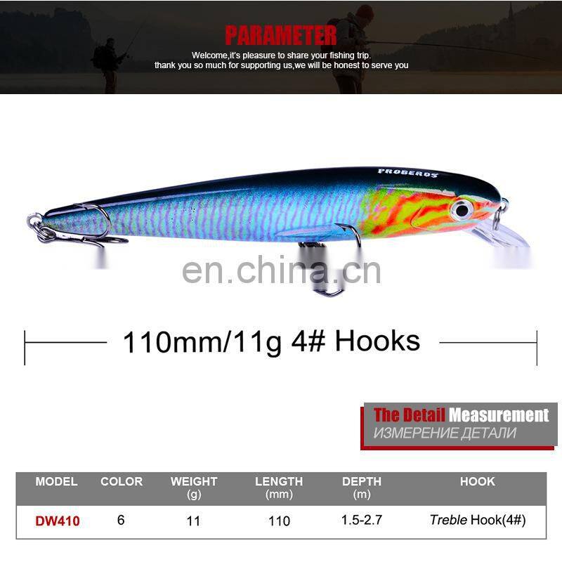 New floating lureABSPlastic artificial bait11cm/11gsea fishing lure hard bait lure segment minnow trout lure