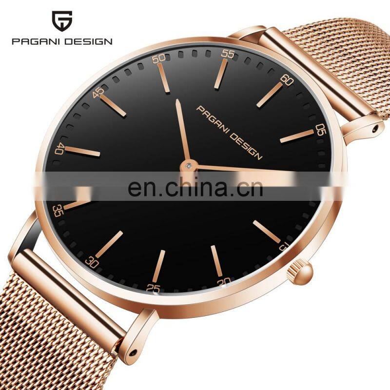 Pagani Design 1802 Designer brand ladies men's quartz hand watch simple design steel high quality mens wrist watch