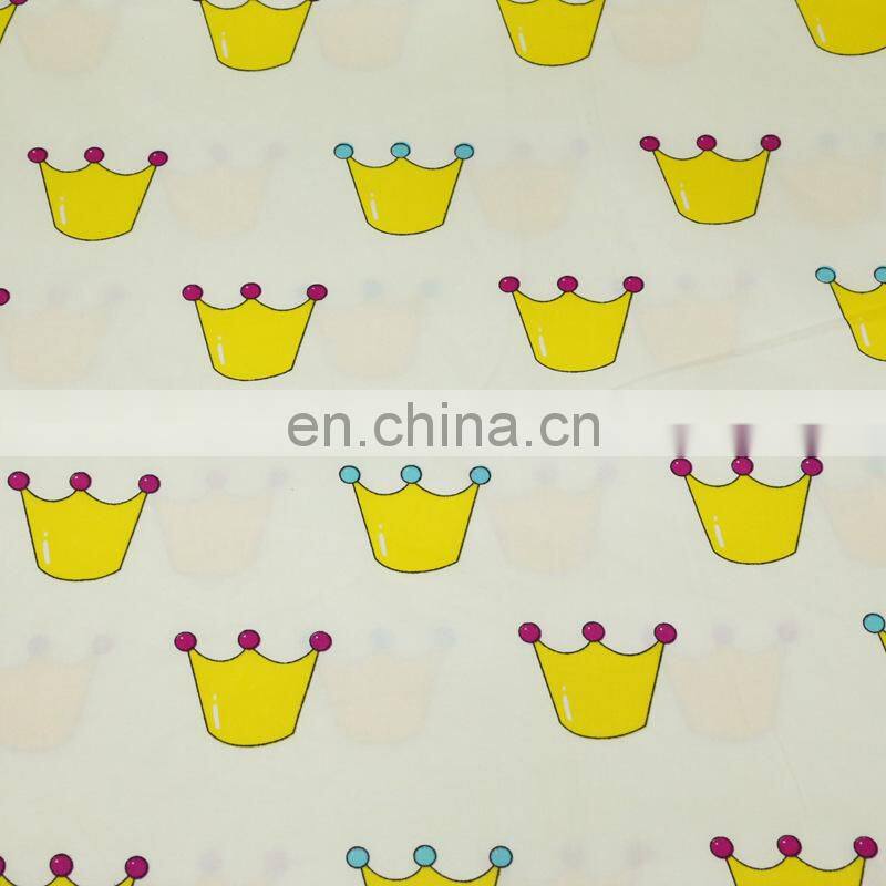 Nordic Crown cartoon cotton printed fabric 1.6 meters wide kindergarten baby cotton bed sheet quilt cover fabric