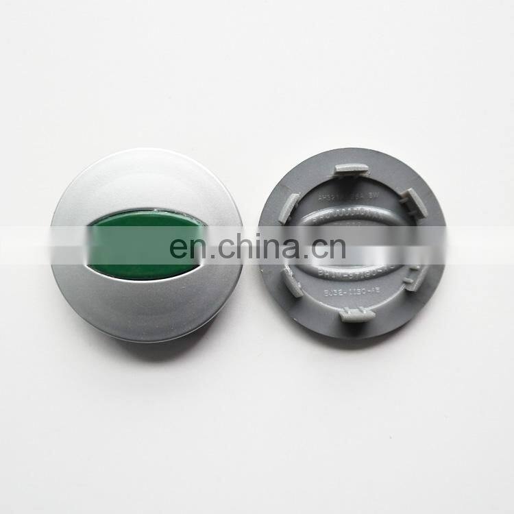 Plastic Custom Silver and Green Logo 63mm Car Wheel Center Hub Cover