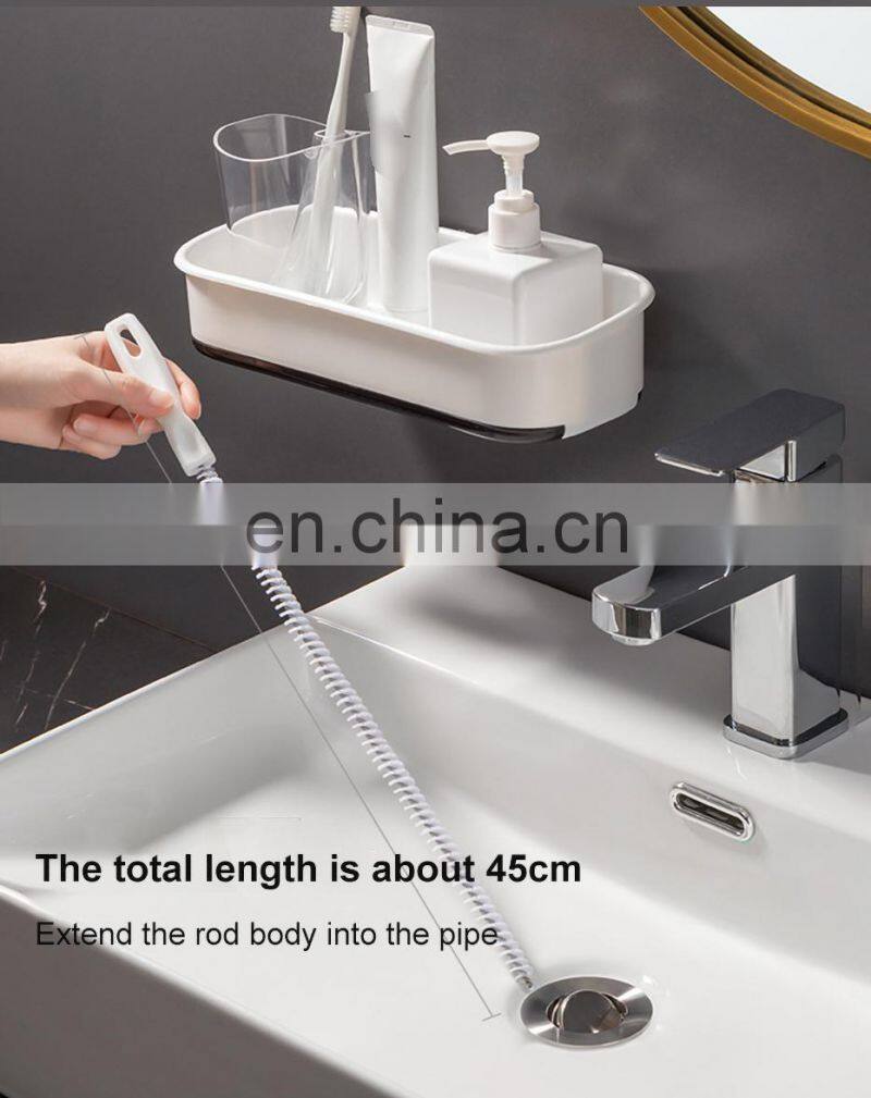 Pipe Dredging Brush Bathroom Hair Sewer Sink Cleaning Brush Drain Cleaner Flexible Cleaner Clog Plug Hole Remover Tool