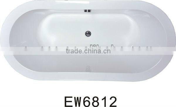 Black Oval Soaking Bathtub
