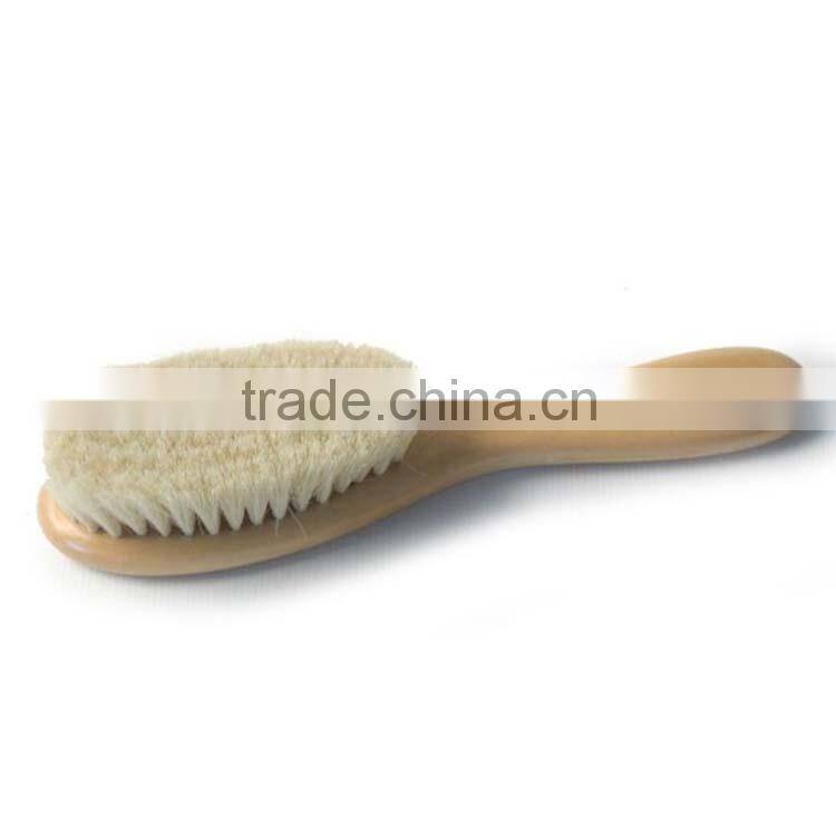 Natural Goat Hair with Wooden Handle for Your Newborn ~ Soft Baby Brush for Fine Hair