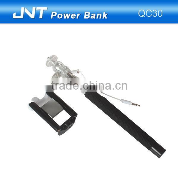 mirro smartphone selfie stick with wire QC30
