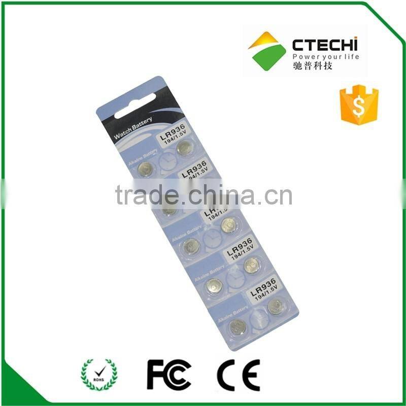 AG9 / LR936/LR194 1.5v Alkaline button cell AG battery