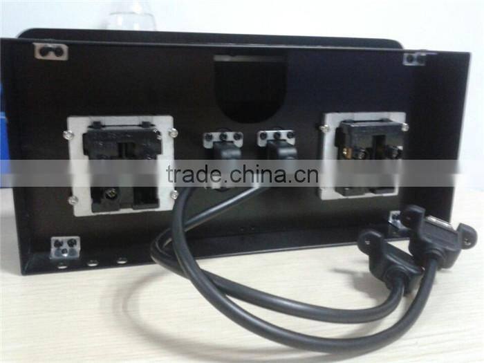 BW-T645 Multimedia Office Socket Outlet/Flip Cover Aluminum Desk Power Plug