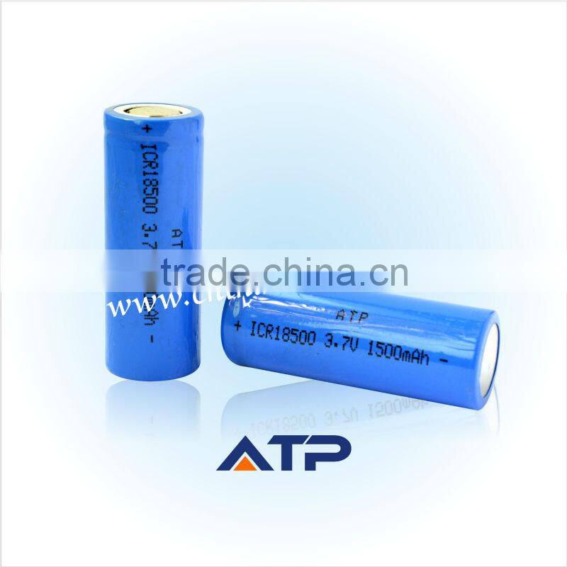 3.7V flat cell lithium ion battery rechargeable battery 18500 for sale