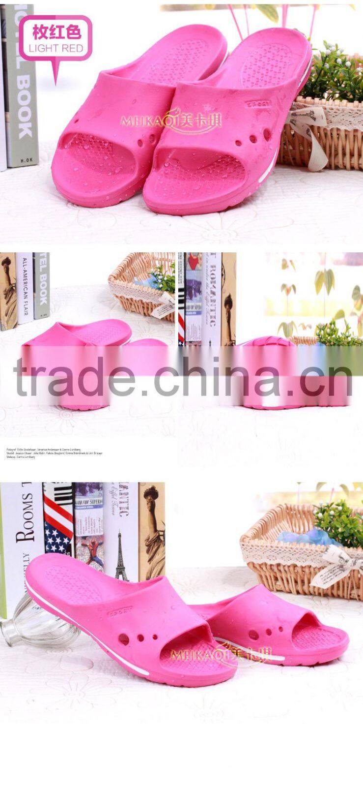 Fuzhou factory plastic eva slipper One-step home slipper,Drag word slipper