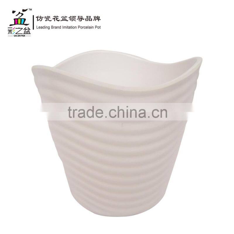Direct manufacturer special wavy shape Caizhipen MX1301 Melamine flower pot Wholesale