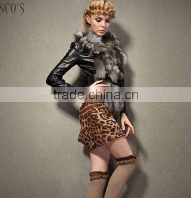 fox fur leather down