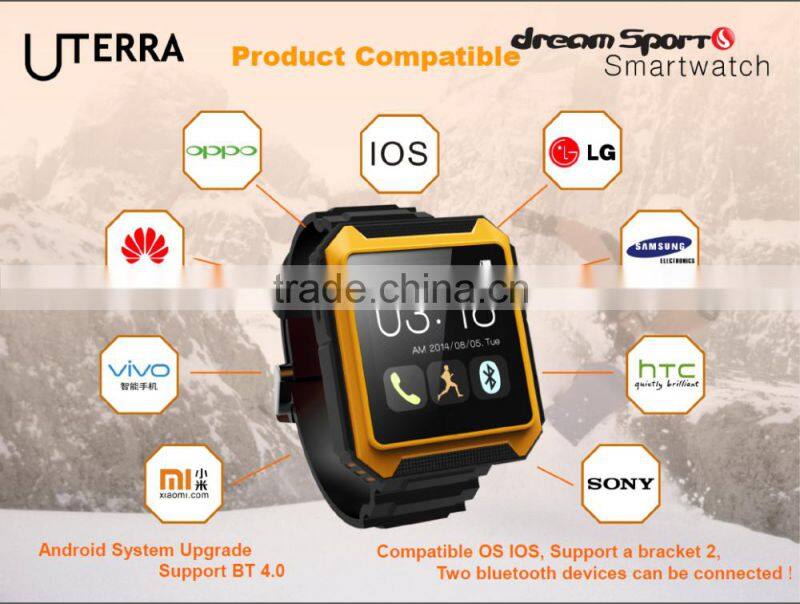 Dustproof Shock Resistant 1.54 ' Screen IP 68 Waterpfoof Smart Phone Watch