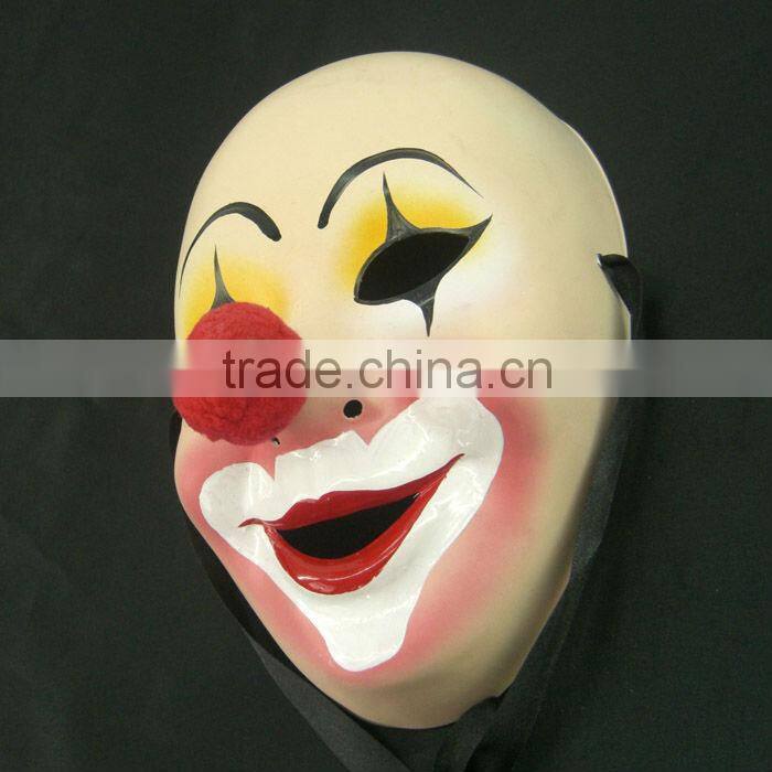 Comedic Clown Mask Big Red Mouse And Eye Hand Painted