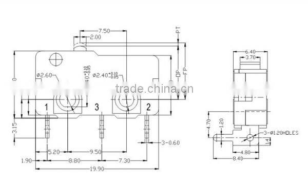 New products on China market electrical micro switch normally open micro switch