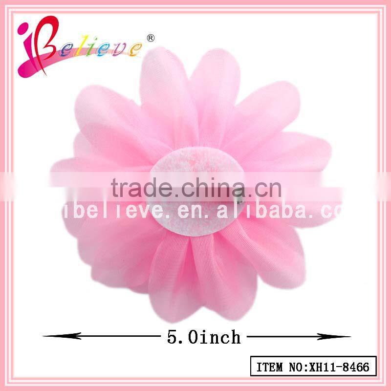 Free sample available women organza flower hair clips on alibaba hot sale (XH11-8466)