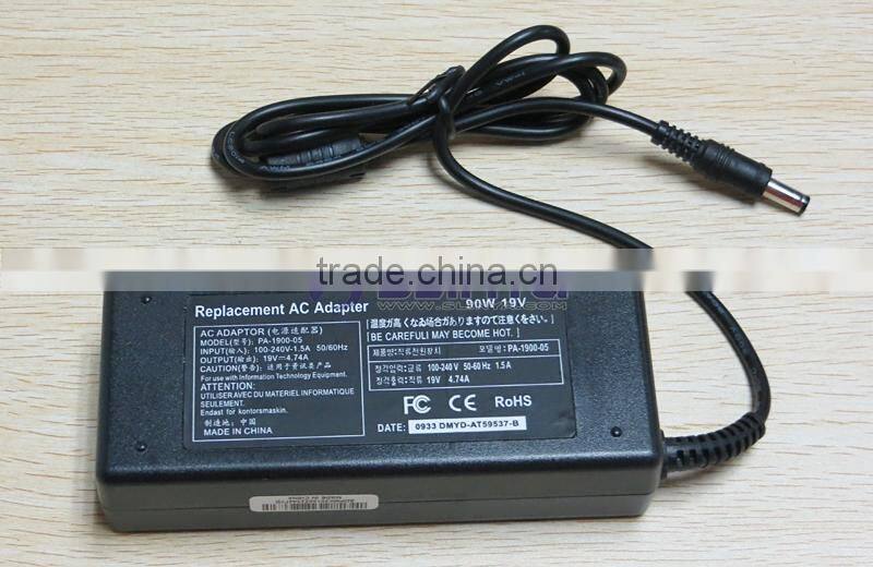 Laptop Type AC to DC 90W Power Adapter with UL CE GS FCC ROHS SAA C-TICK TUV KC PSE Certified
