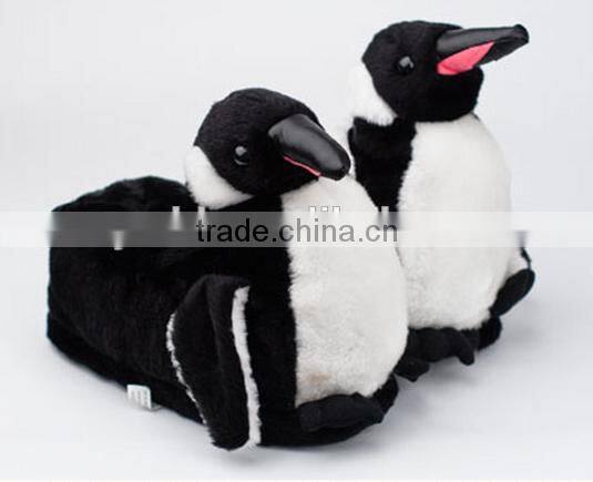 Penguin Slippers/plush penguin slipper/plush indoor penguin slippers