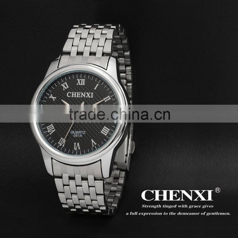 Latest Fashion Water Resisitant Stainless Steel Watches Men Calendar Watch 051AMS
