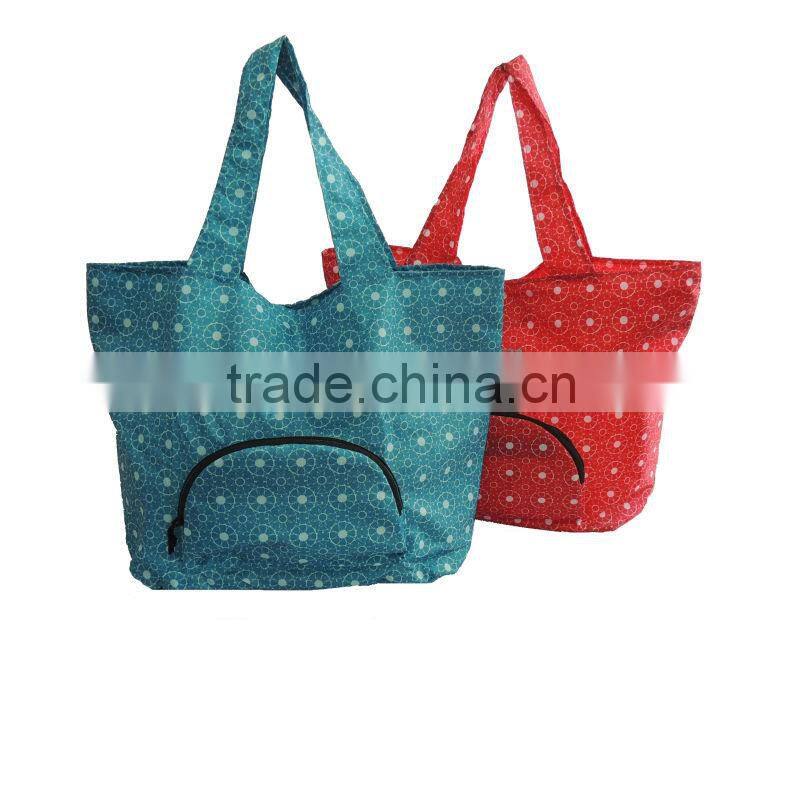 Large polyester foldable tote bag,shopping bag