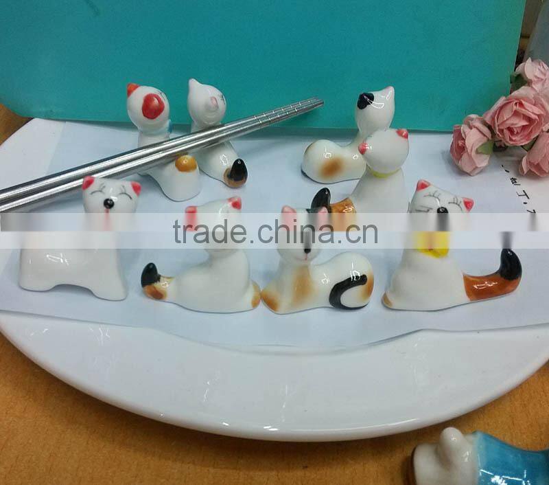 High quality Creative love birds decoration ceramics chopsticks holder chopsticks rack rest