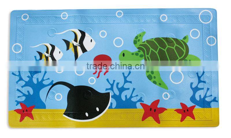 PM1810 Non-Phthalate PVC Sponge Color Changing Bath Mat with Anti-slip Suncton Cups