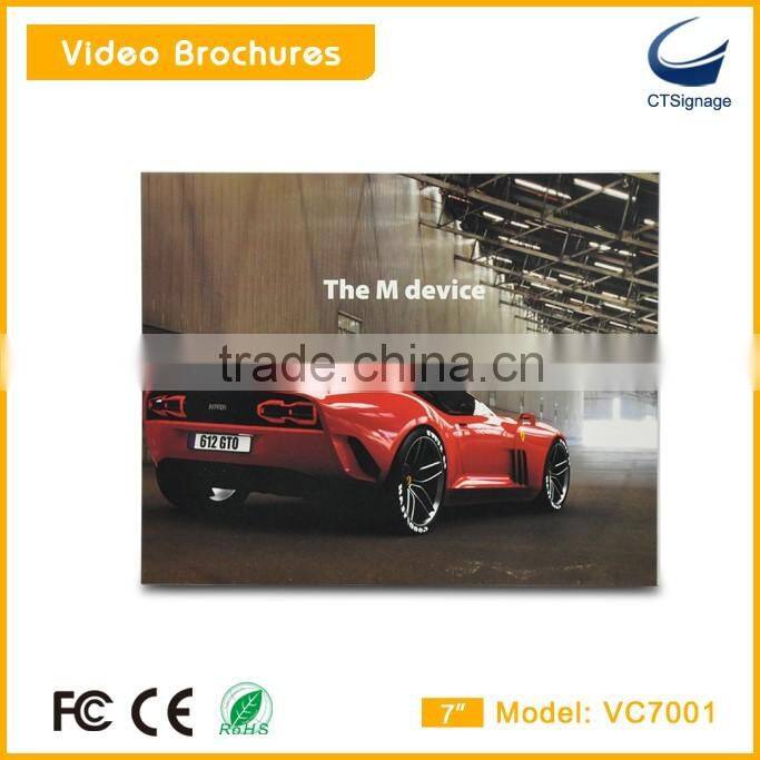 2.4''/3.5"/4.3'/5"/7'/10'' lcd video brochure card ,greeting card