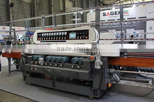 Glass Straight Line Beveling Machine/9 Spindles Glass Grinding Machine