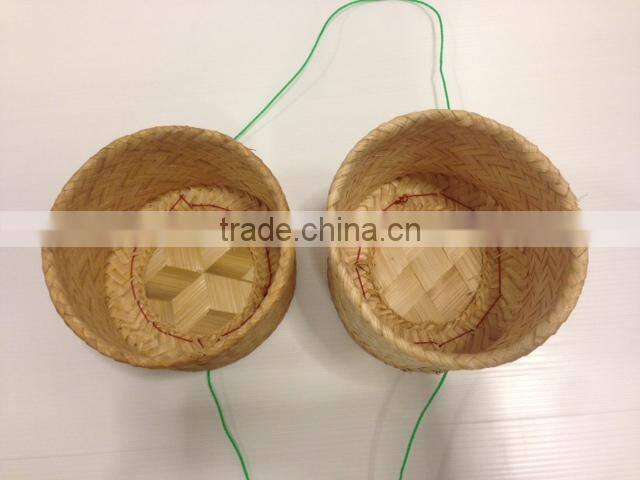 Handmade Bamboo container for holding cooked glutinous rice / Sticky rice