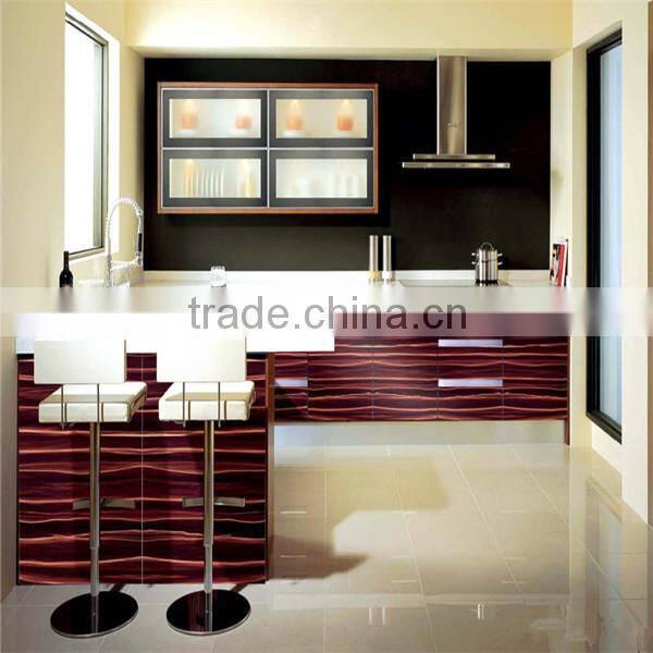 European Style PVC Membrane MDF Cupboard Book Cabinet Kitchen Door Only