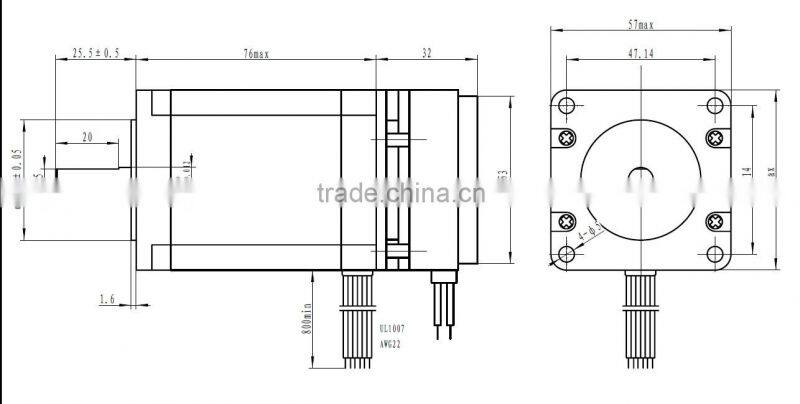 nema 23 stepper motor with brake, 1.8 degree, CE, ROHS, with extremely competitive price