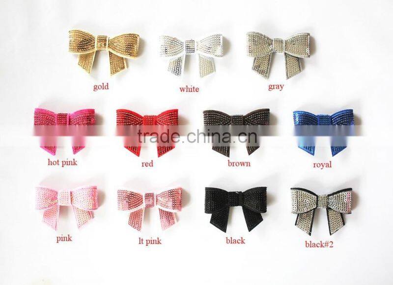 Unique Hair Bow,Large 12cm Embroidery Sequin Hair Bow,Bow For Toddler