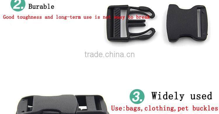 Black Plastic regulating buckle High Cost Performance Plastic Buckle for Bags&Belt in Different Sizes