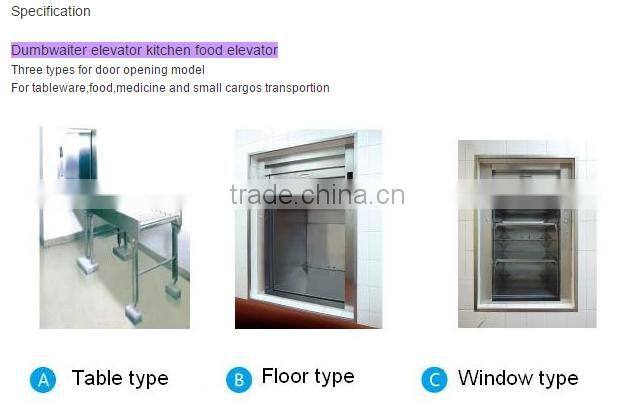 kitchen food elevator dumbwaiter
