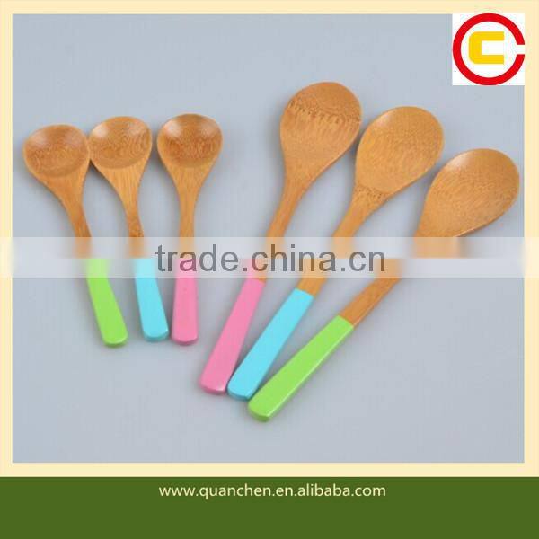 Eco-friendly lacquered bamboo serving spoon