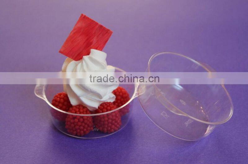 amazon hot sale plastic disposable ice cream cup with lid dinnerware