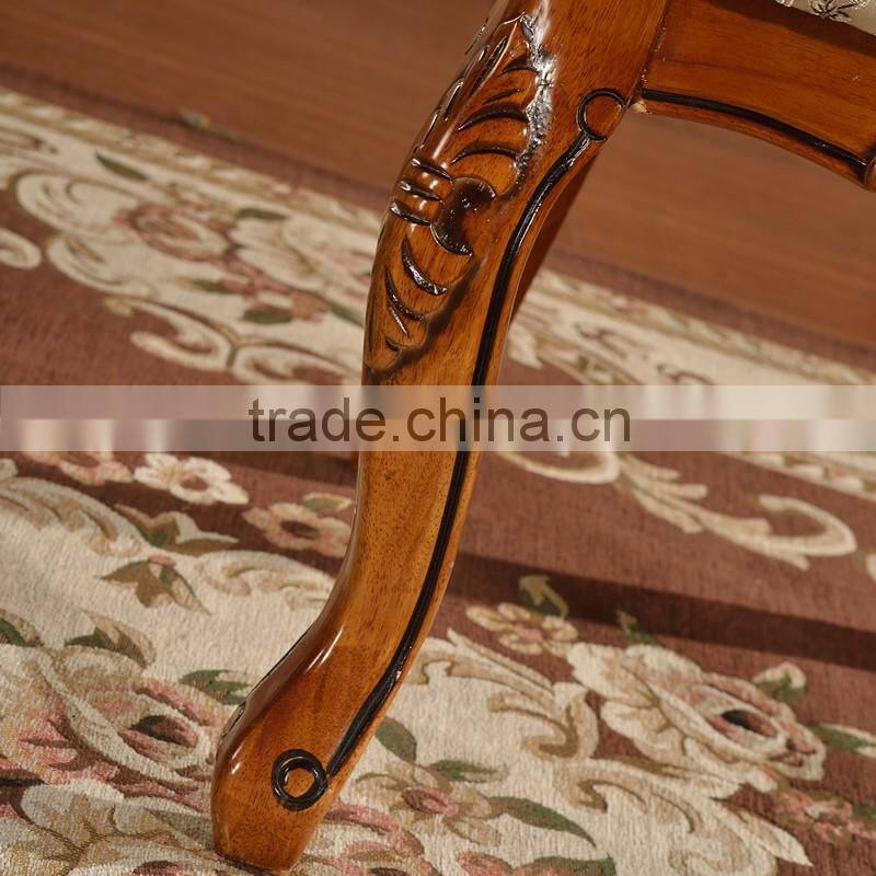 Originals classic carved fabric wood dining chairs for restaurant