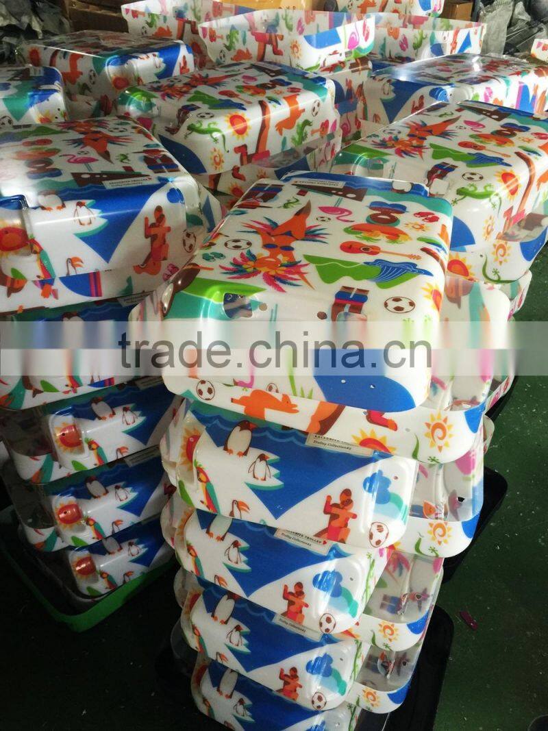 big brand high quality pc material suitcase luggage trolley case with printing film cover